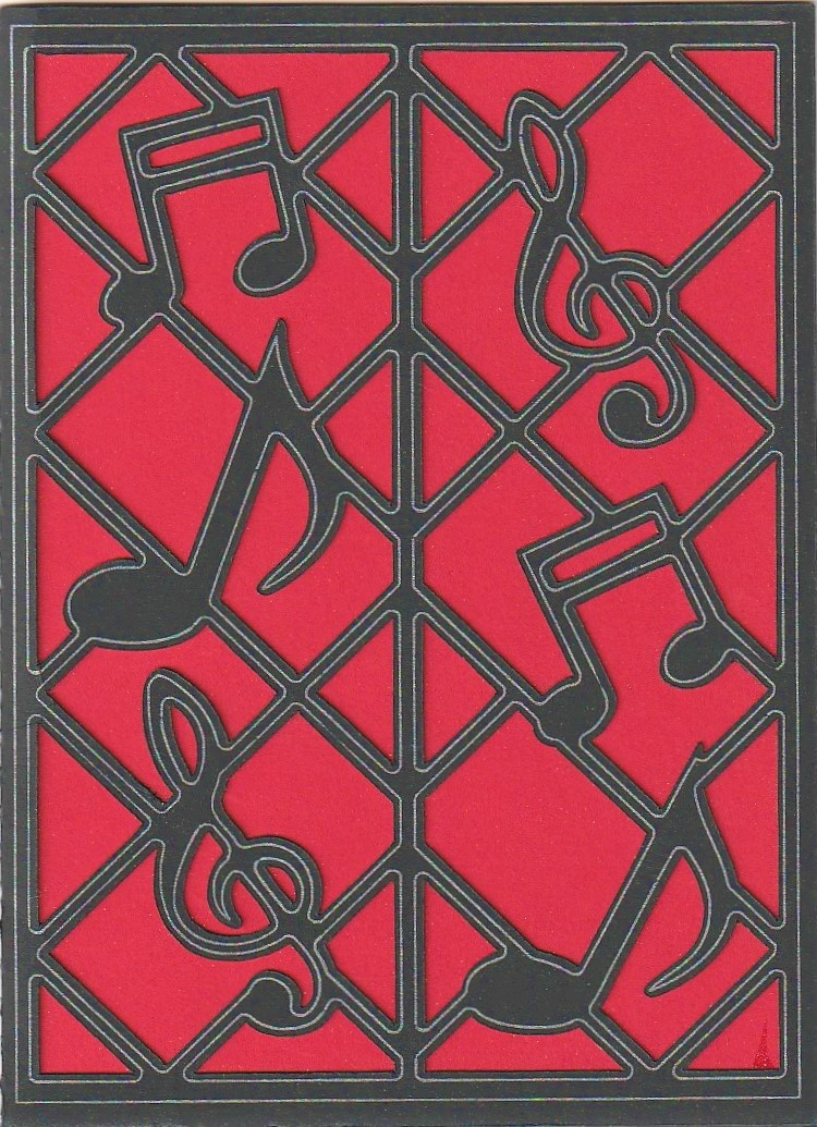 Music Red Black Card